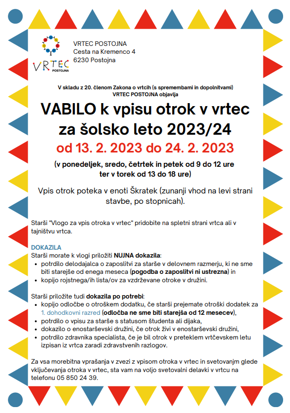vrteec postojna